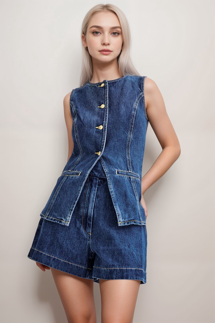 Lorna - Two-Piece Denim Set