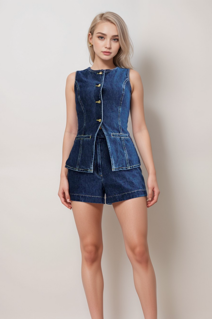 Lorna - Two-Piece Denim Set