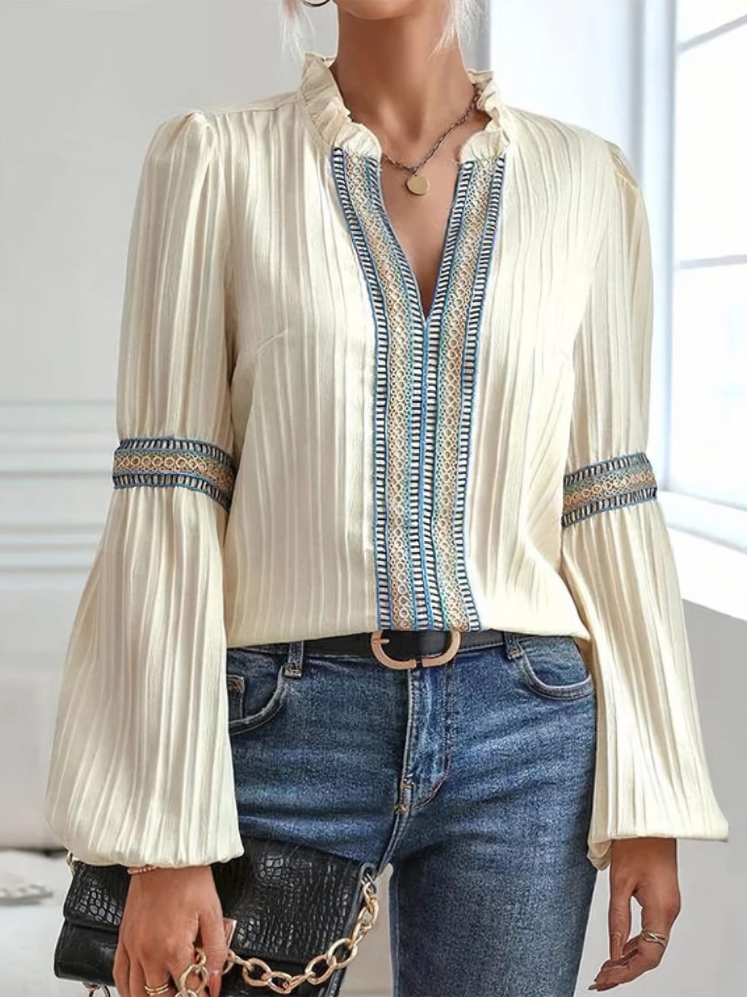 Bibi - Lacy Boho Chic Blouse