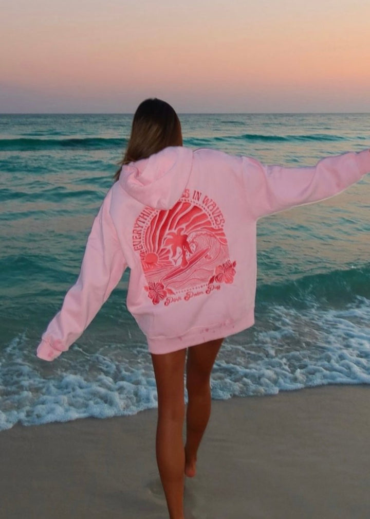 Avalith - Oversized Beach Printed Hoodie