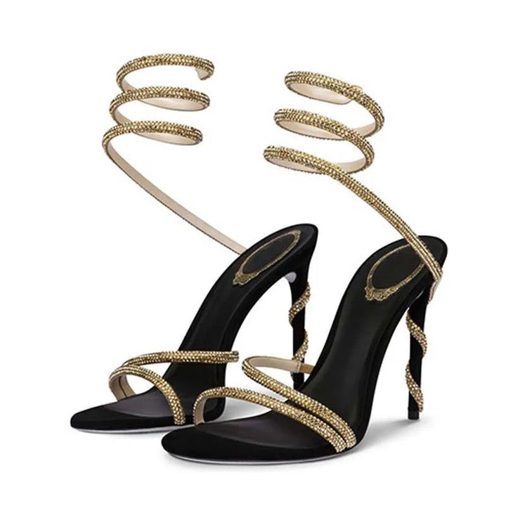 Lyselle - Black Serpent Heels