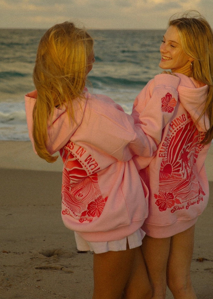 Avalith - Oversized Beach Printed Hoodie