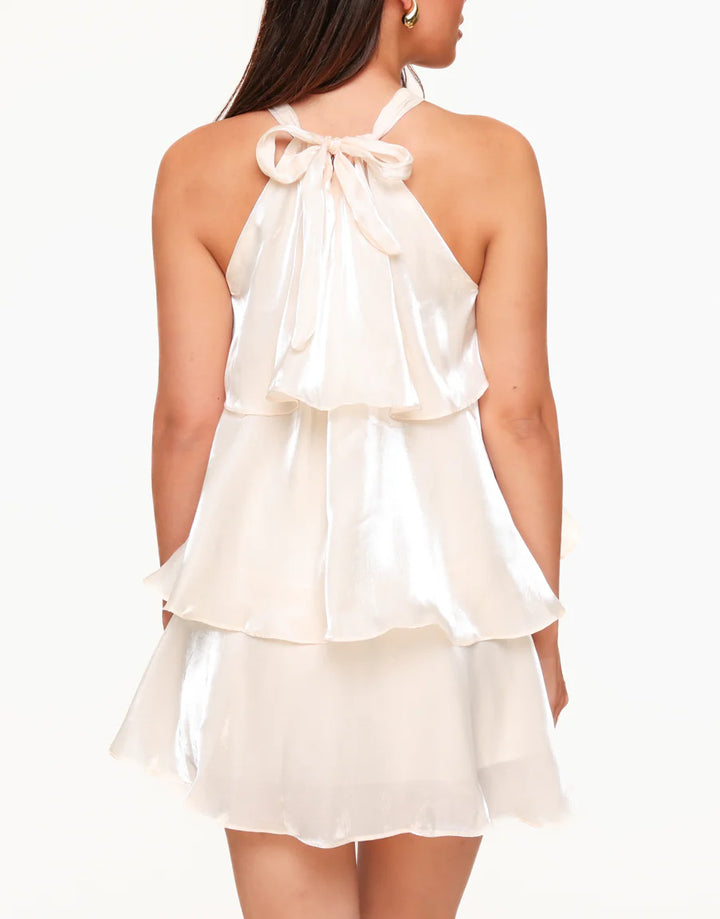 Nyelith - Layered Ruffle Sleeveless Mini Dress