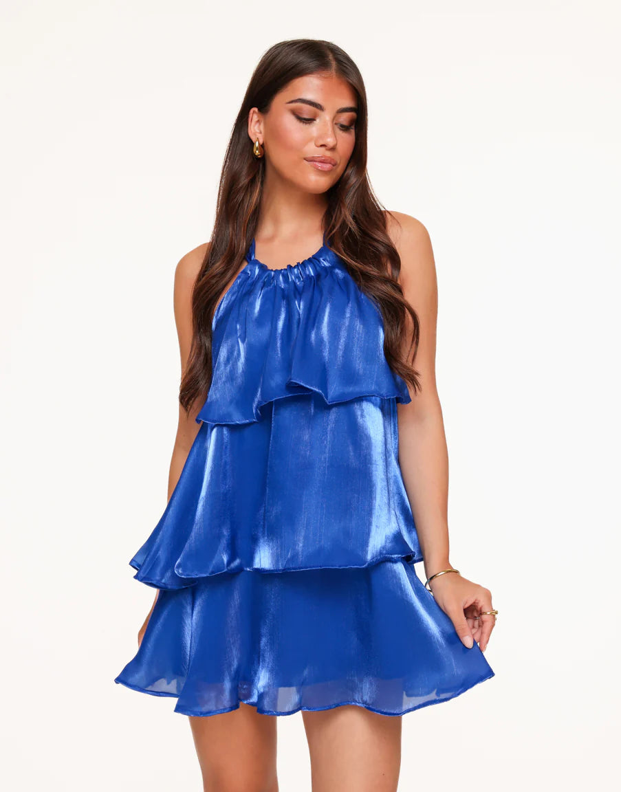 Nyelith - Layered Ruffle Sleeveless Mini Dress