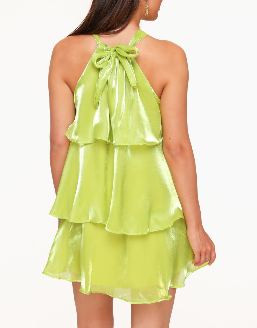 Nyelith - Layered Ruffle Sleeveless Mini Dress