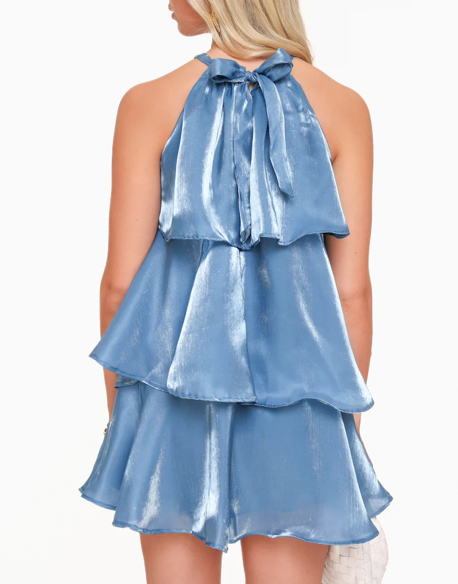 Nyelith - Layered Ruffle Sleeveless Mini Dress