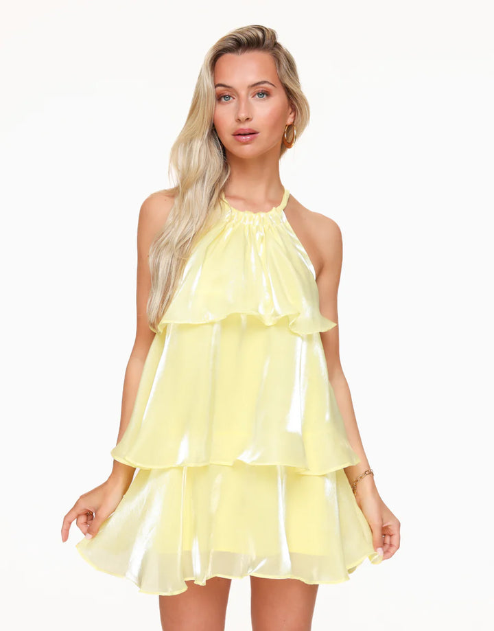 Nyelith - Layered Ruffle Sleeveless Mini Dress