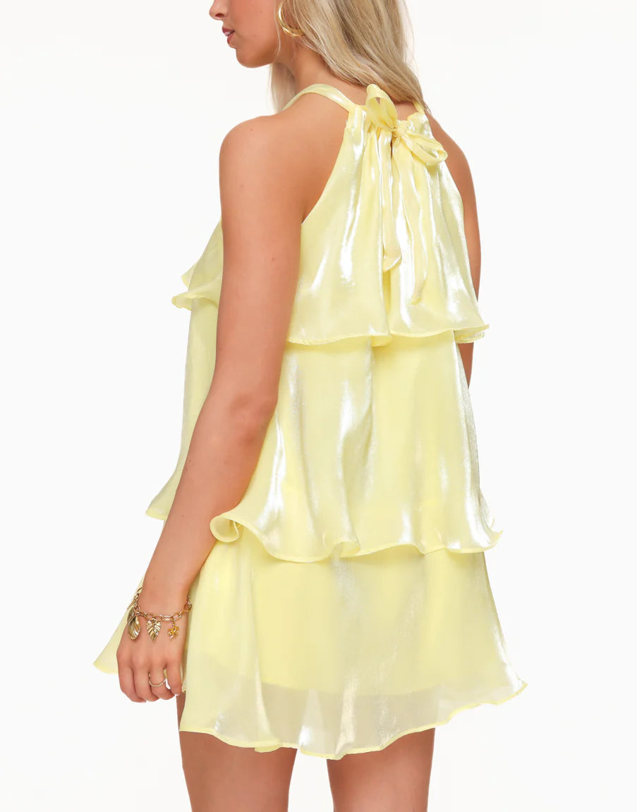 Nyelith - Layered Ruffle Sleeveless Mini Dress