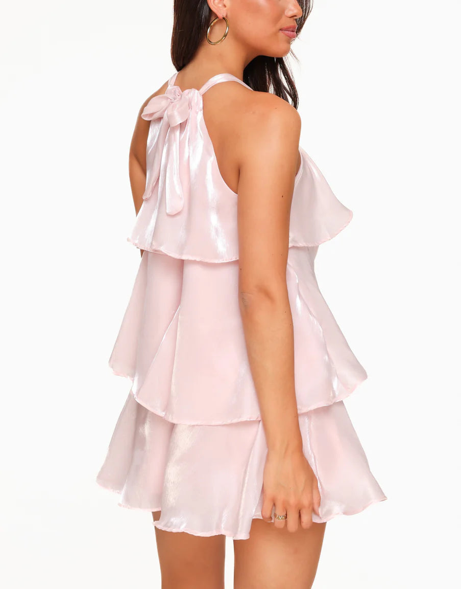 Nyelith - Layered Ruffle Sleeveless Mini Dress