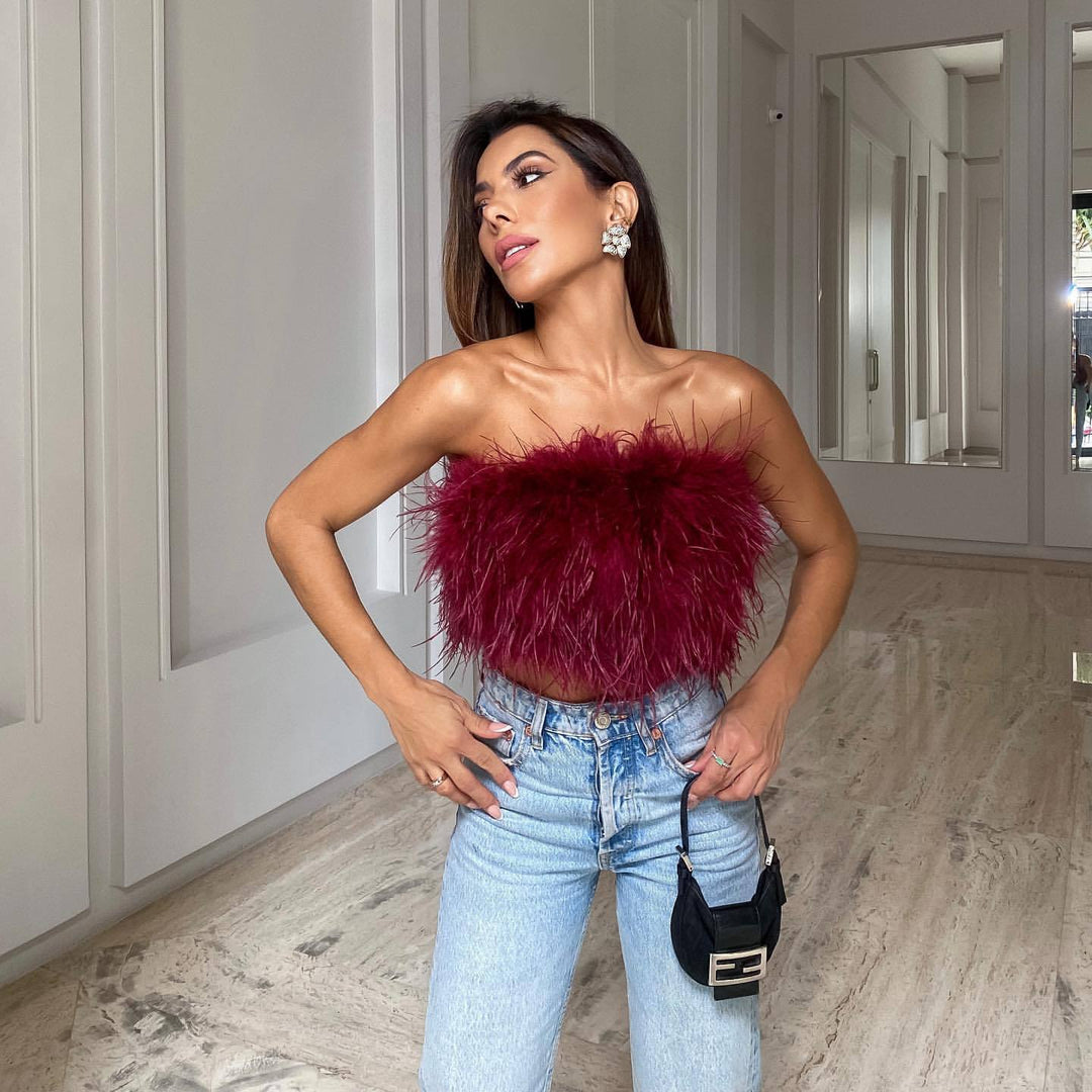 Berlina - Sleeveless Stylish Fur Top