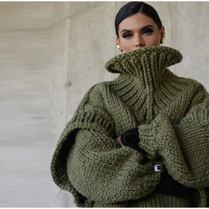 Nyelle - Turtle-Neck Loose Sweater