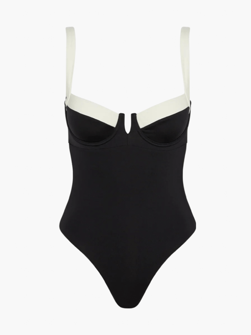 Avenelle - Colorblock One-piece Swimsuit